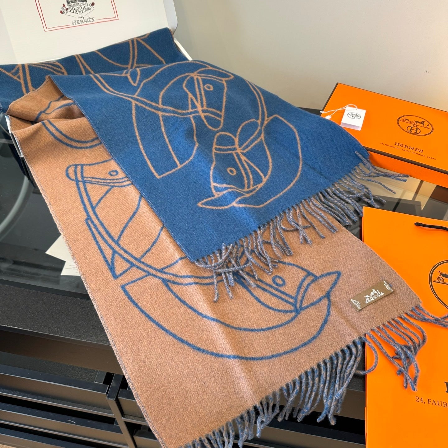 Hermes Scarf "Blue"