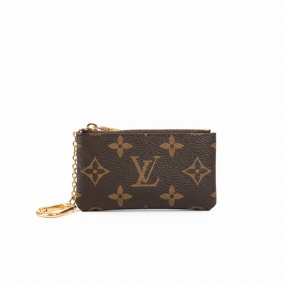 Louis Vuitton Key Pouch "Monogram Eclipse Canvas"