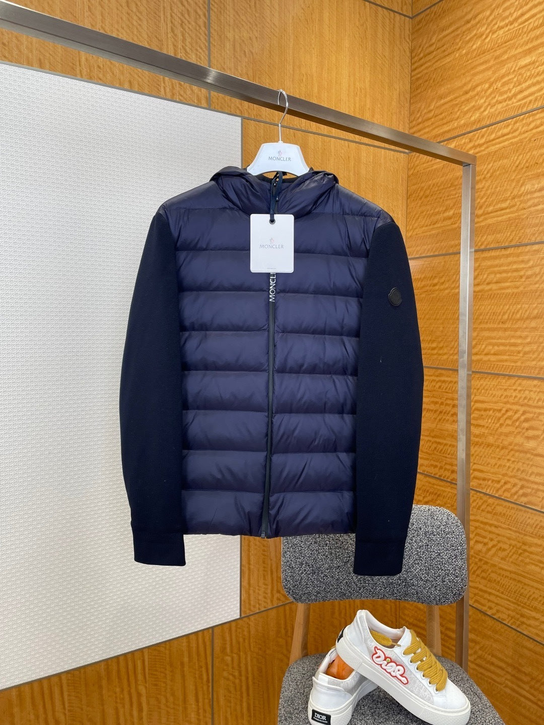 Moncler Padded Wool Down Jacket "Blue"