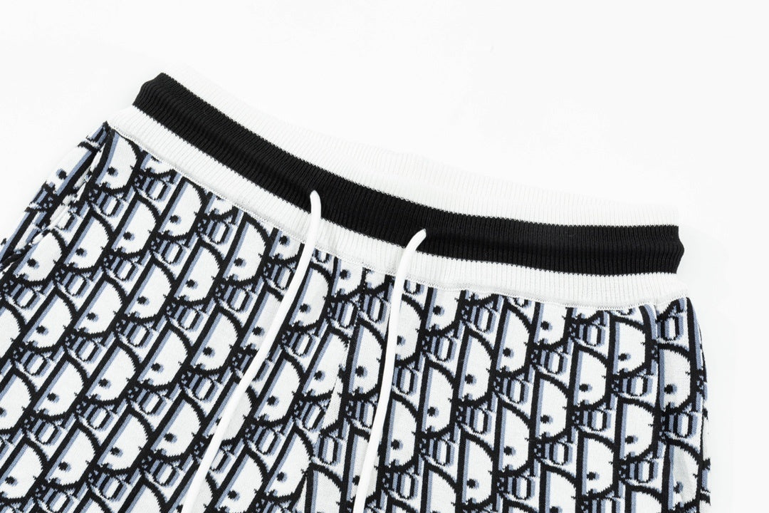 Dior Monogram Shorts "White-Black-Blue"