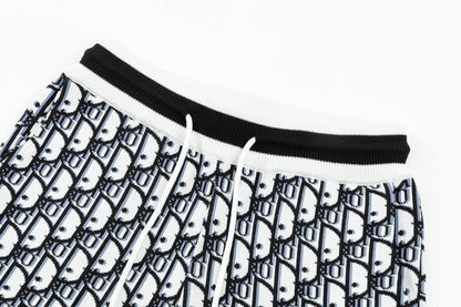 Dior Monogram Shorts "White-Black-Blue"