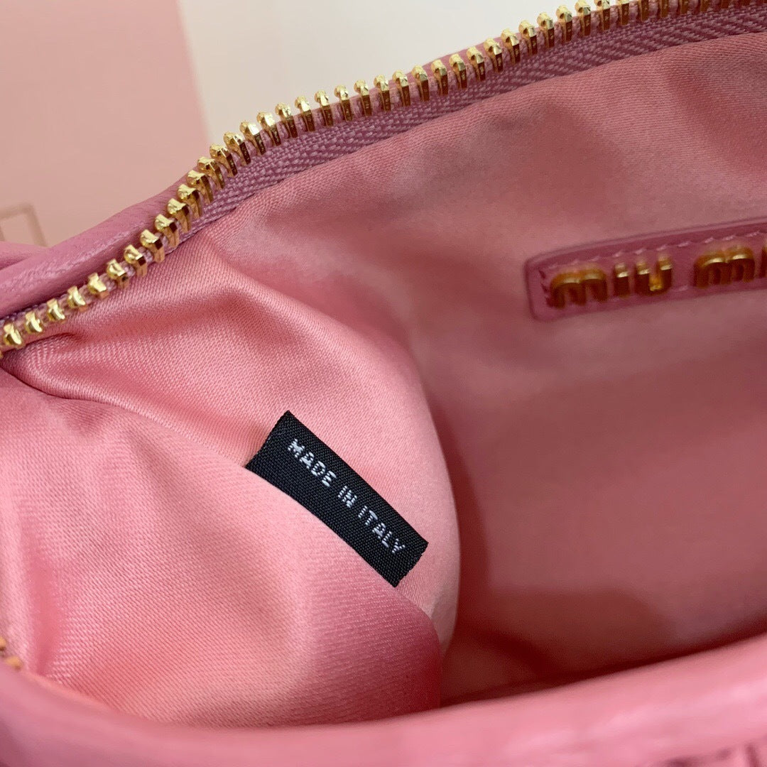 Miu Miu Wander Matelassé Nappa Leather Hobo Bag