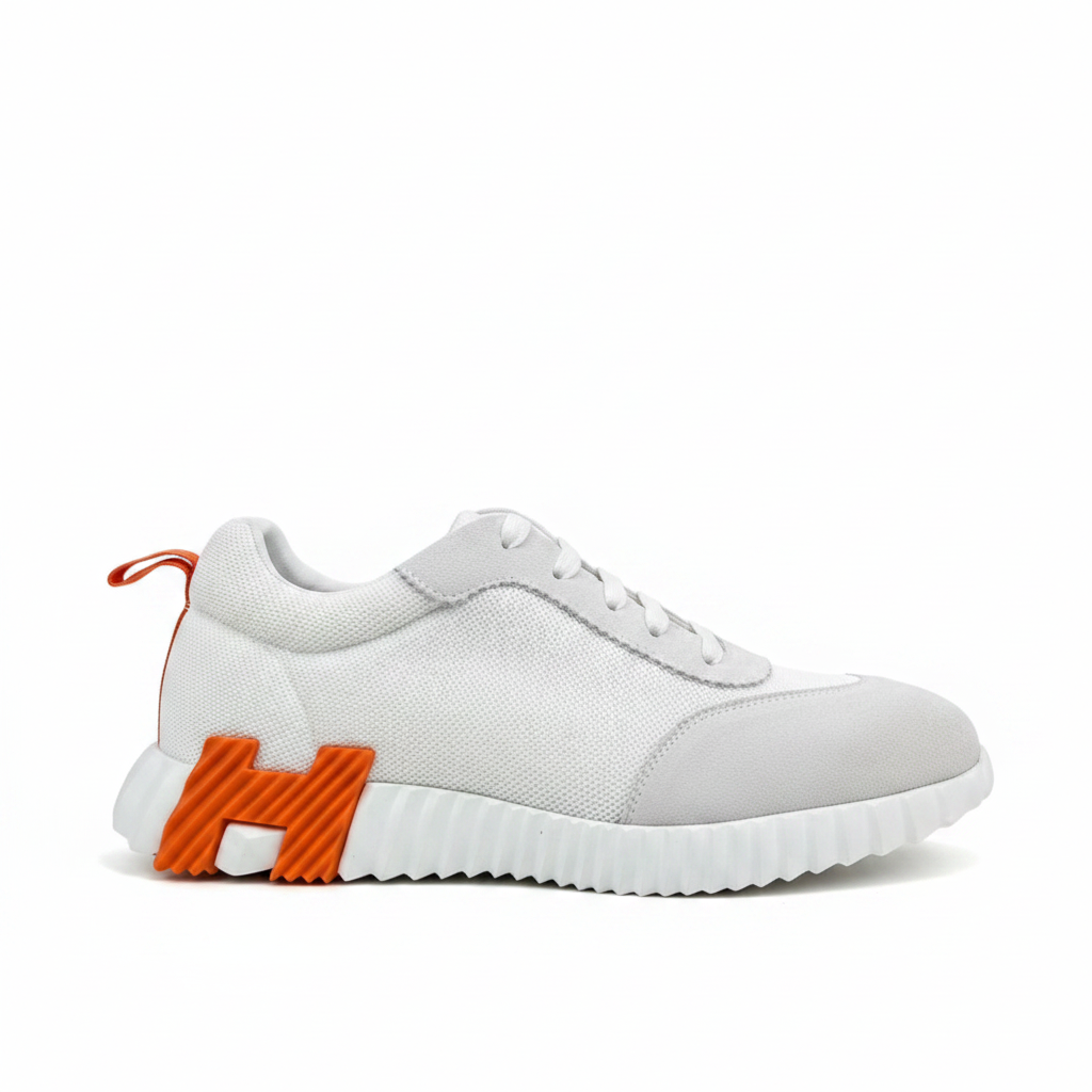 Hermes Bouncing Sneakers "White-Grey-Orange"