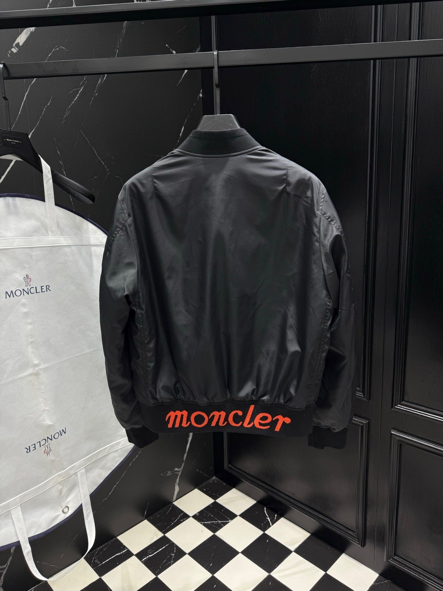 Moncler x Mercedes Benz Reversible Down Bomber Jacket "Black" and "Orange"