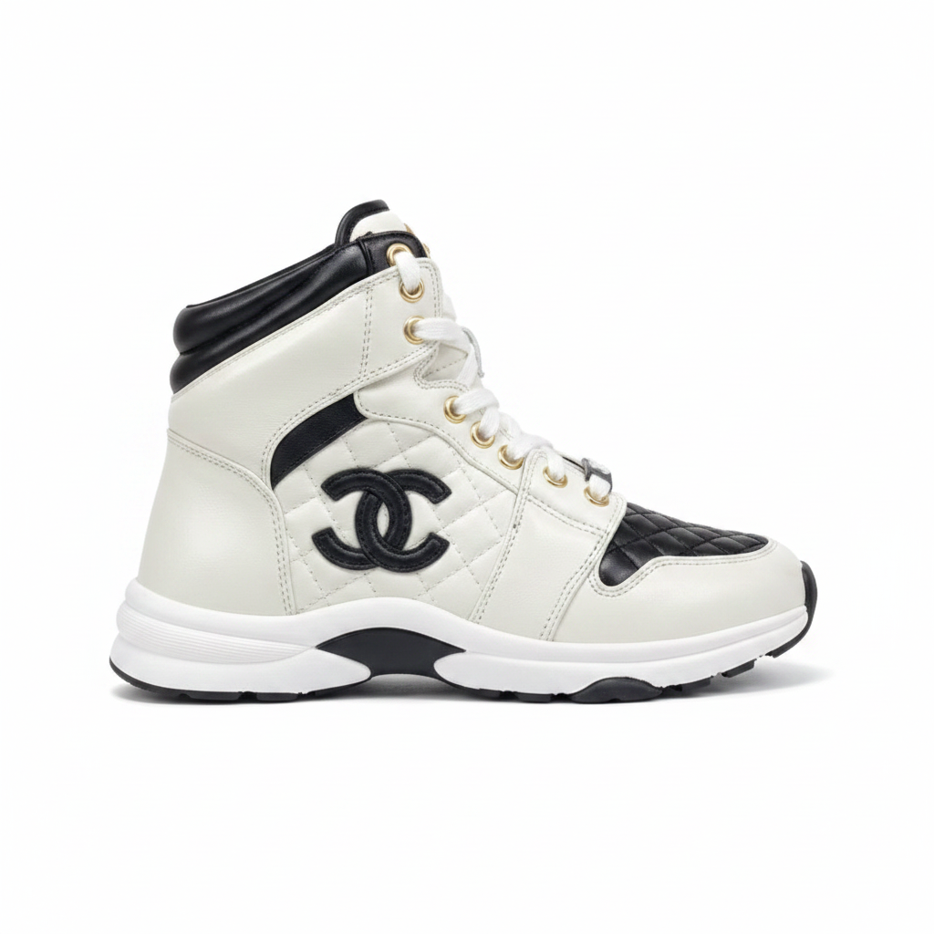 Chanel Interlocking CC High-Top "White-Black"