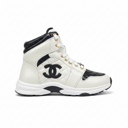 Chanel Interlocking CC High-Top "White-Black"