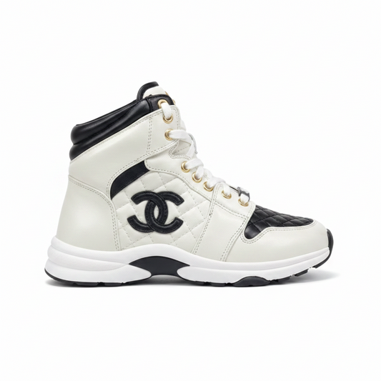 Chanel Interlocking CC High-Top "White-Black"
