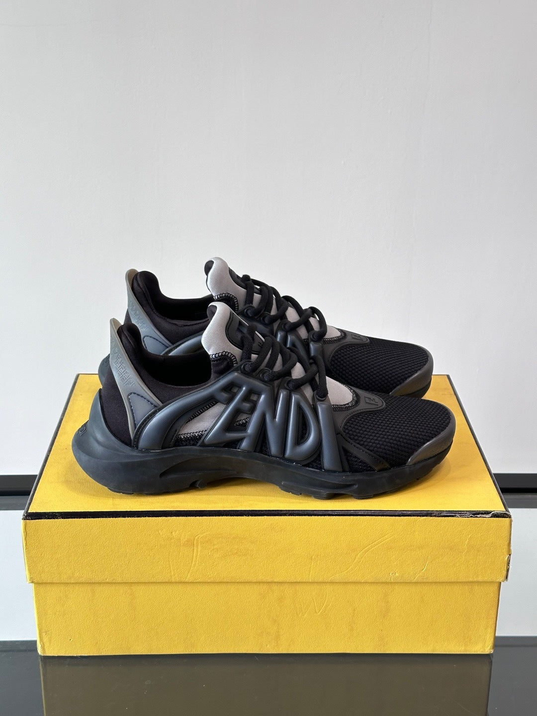 Fendi Tag Sneaker "Black-Grey"