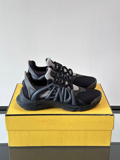 Fendi Tag Sneaker "Black-Grey"