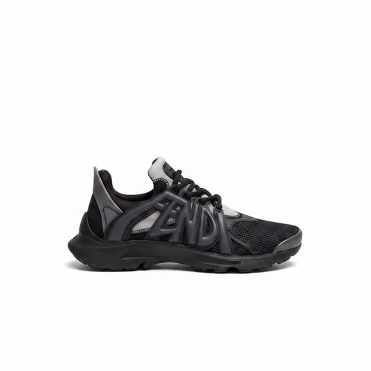 Fendi Tag Sneaker "Black-Grey"