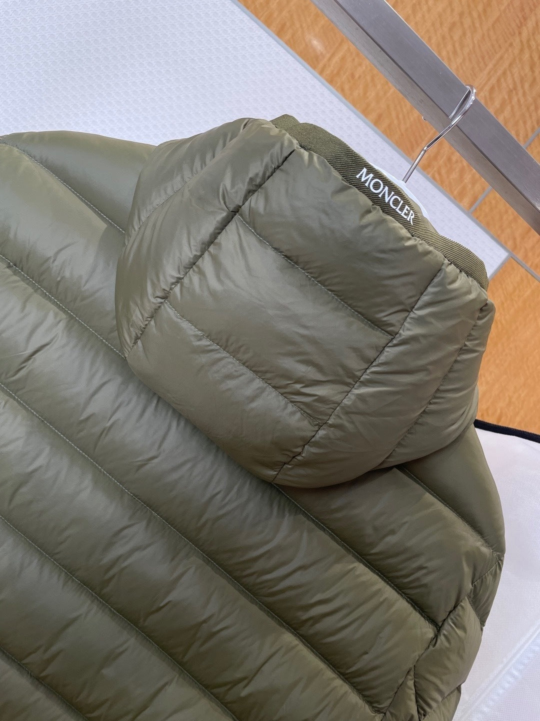 Moncler Galion Hooded Short Down Jacket "Olive Green"