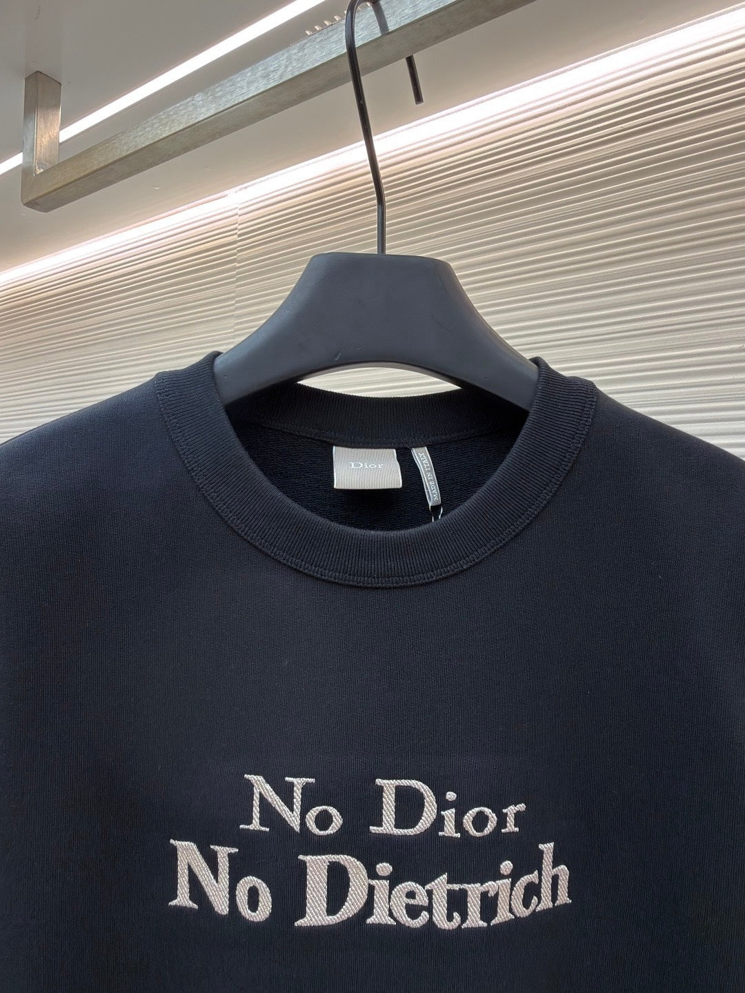 Dior Sweatshirt with Embroidery "Black and White Cotton Fleece"