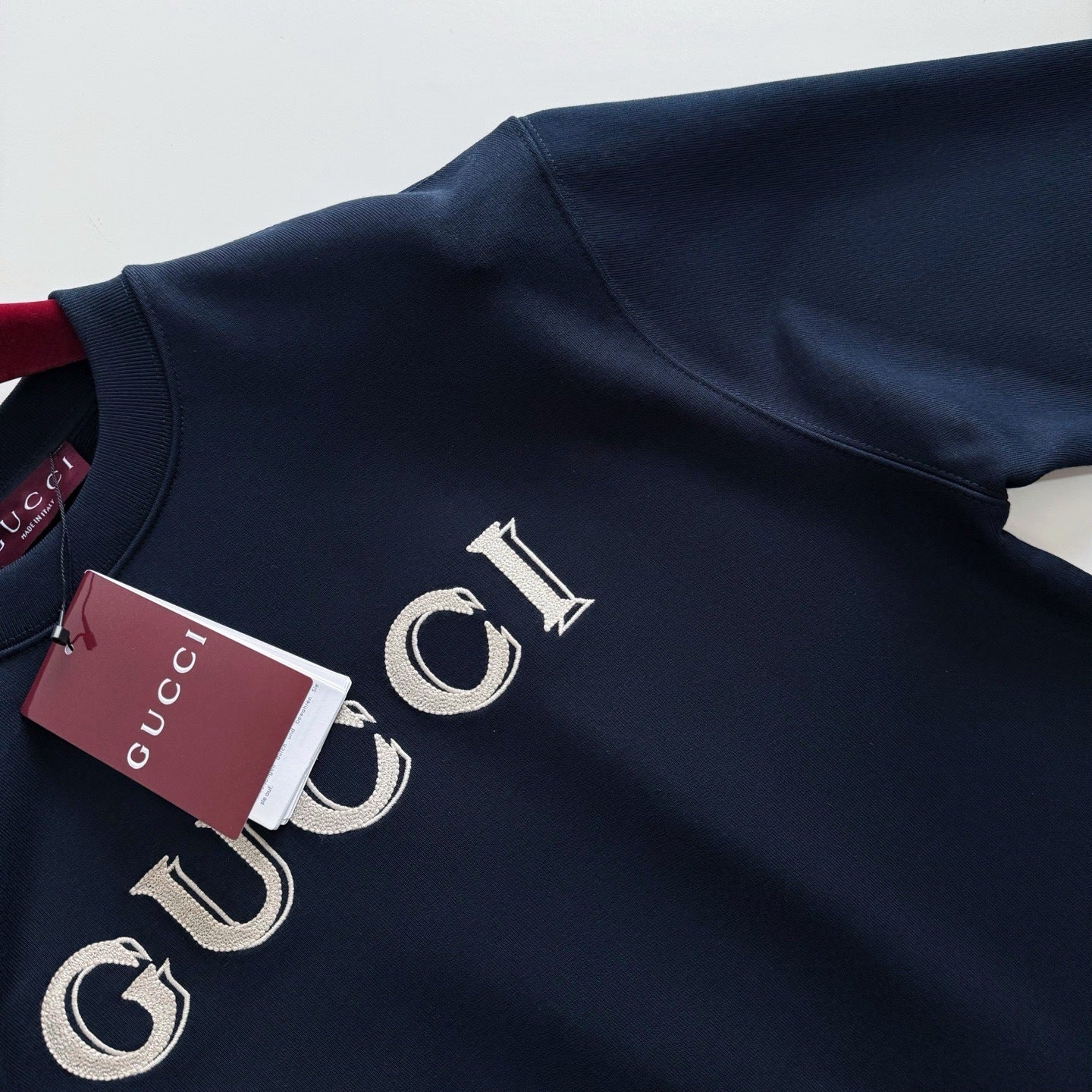 Gucci Cotton Jersey Sweatshirt with Embroidery "Dark Blue"