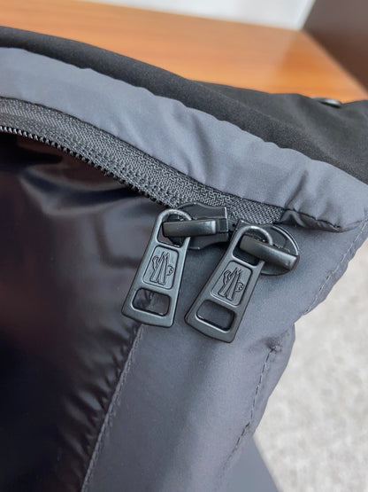 Monlcer Madeira Hooded Down Jacket "Grey-Black"