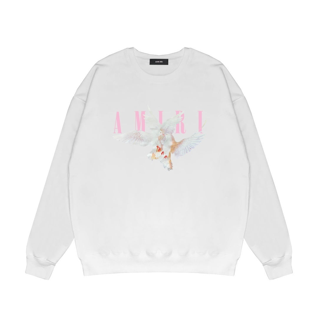 Amiri Dove Print Sweatshirt "White"