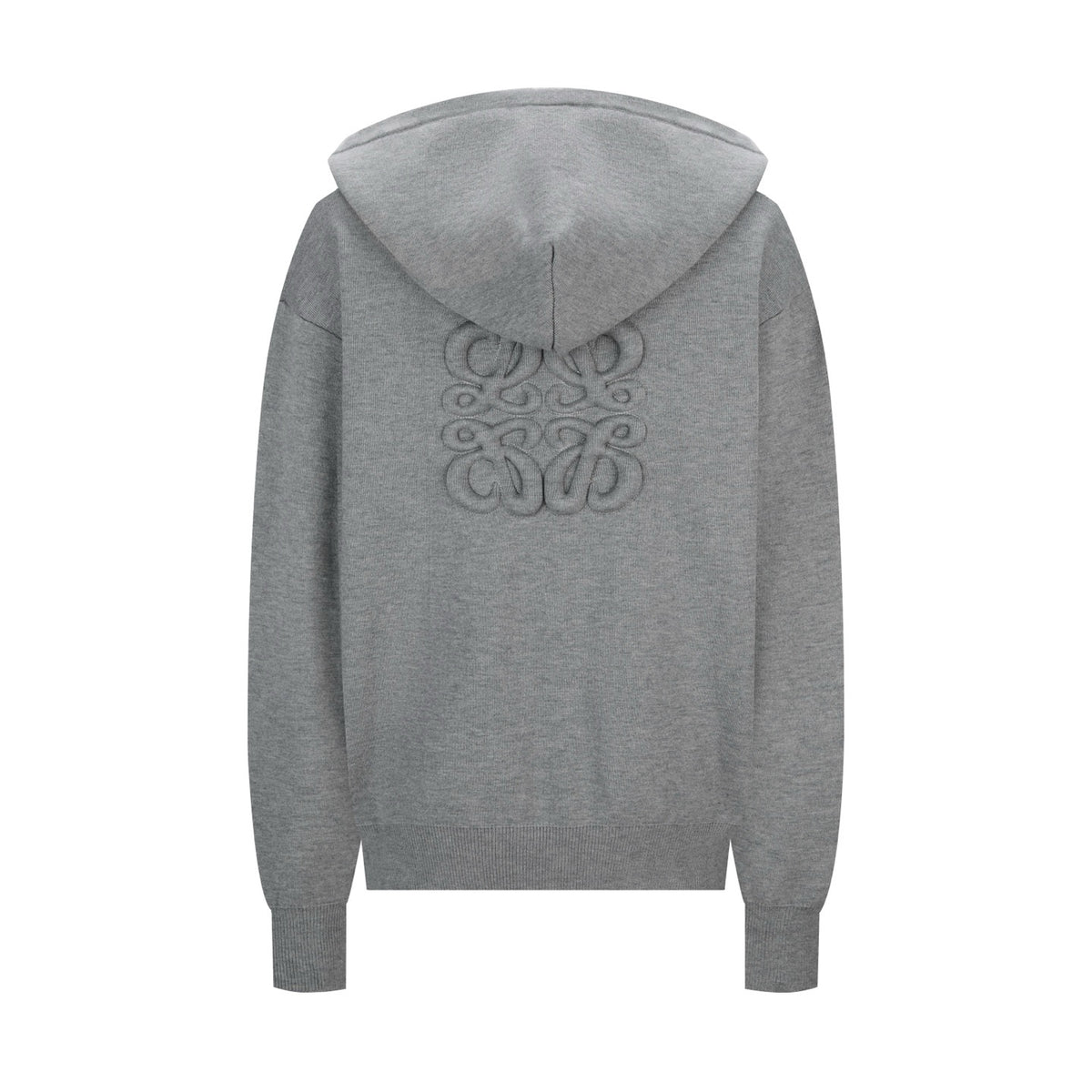 Loewe Anagram Zip-up Cotton Hoodie "Grey"