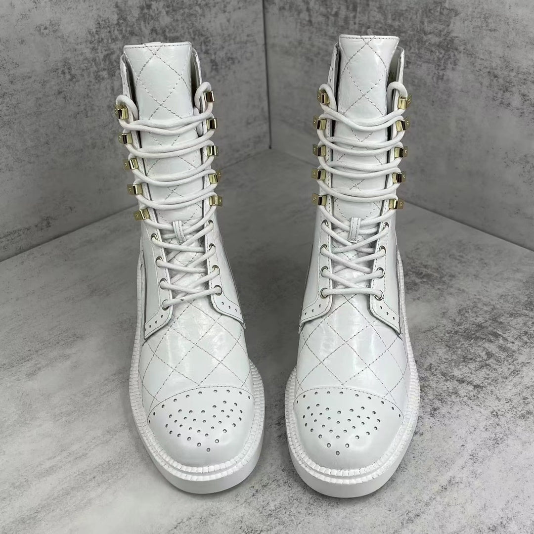 Chanel Leather Boots "White"