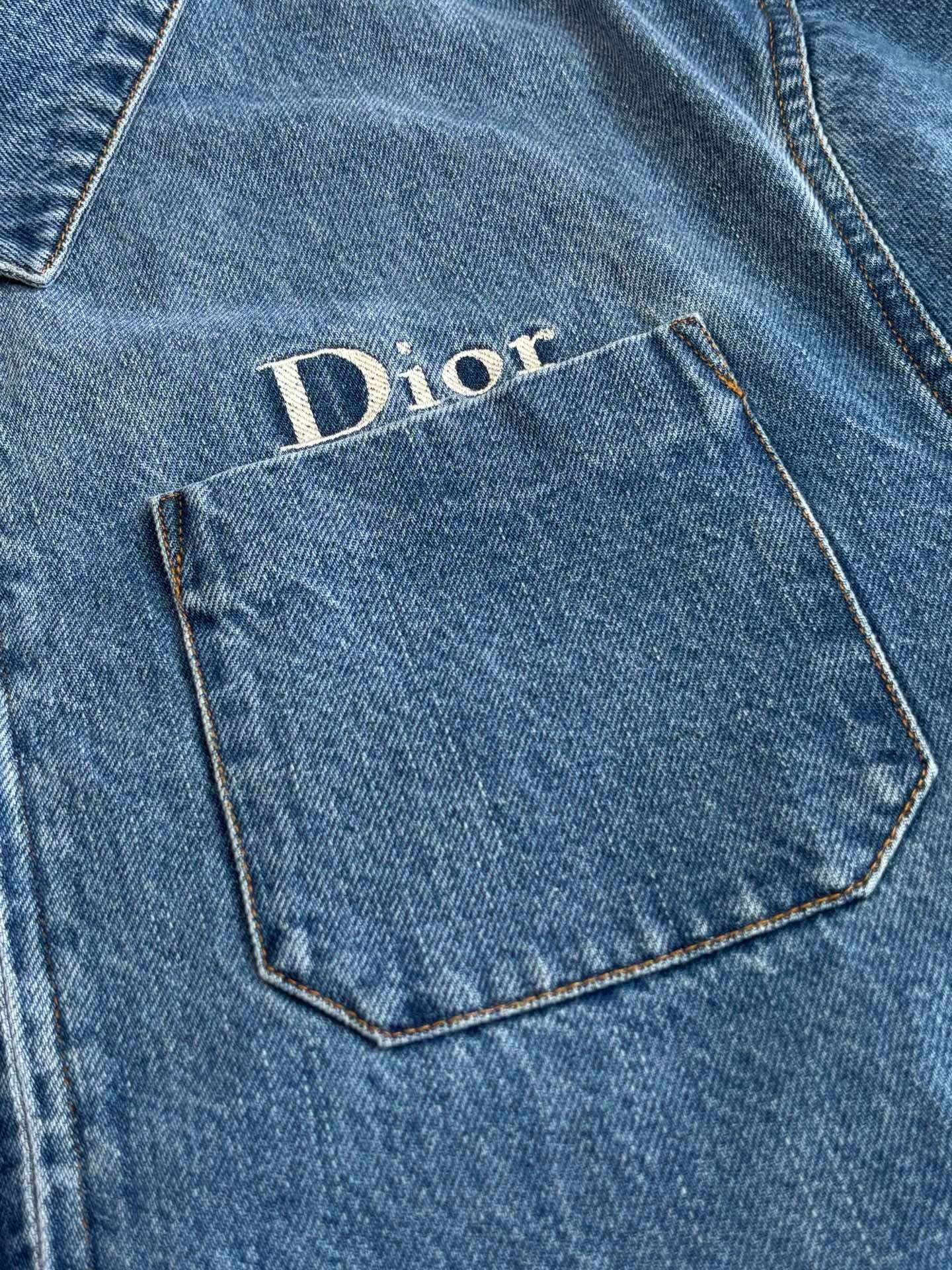 Dior Zipped Jacket "Blue Cotton Twill"