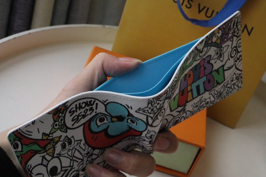 Louis Vuitton Multiple Wallet "Monogram Comics"
