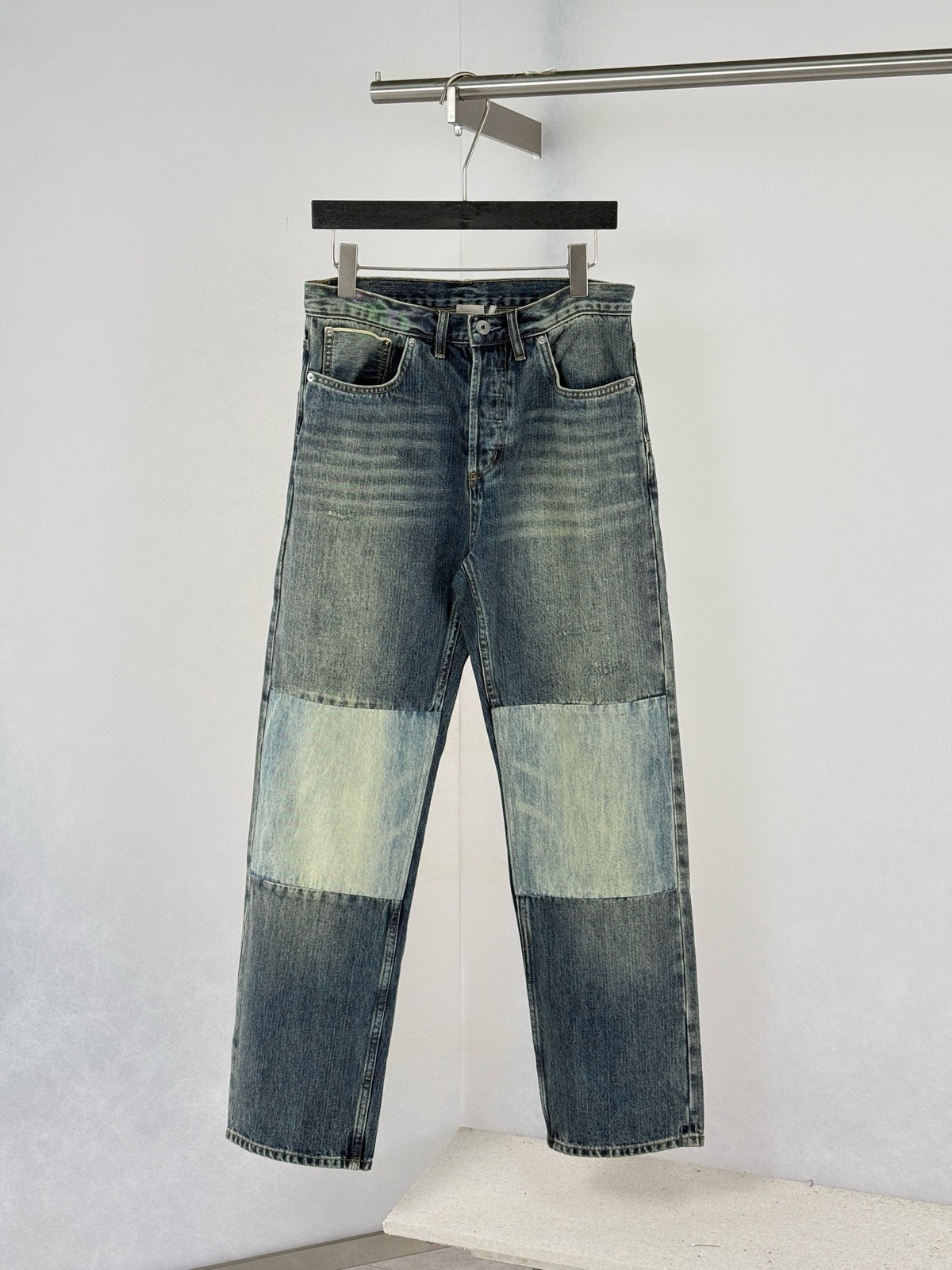 Dior Jeans with Patchwork Effect "Blue Cotton Twill"