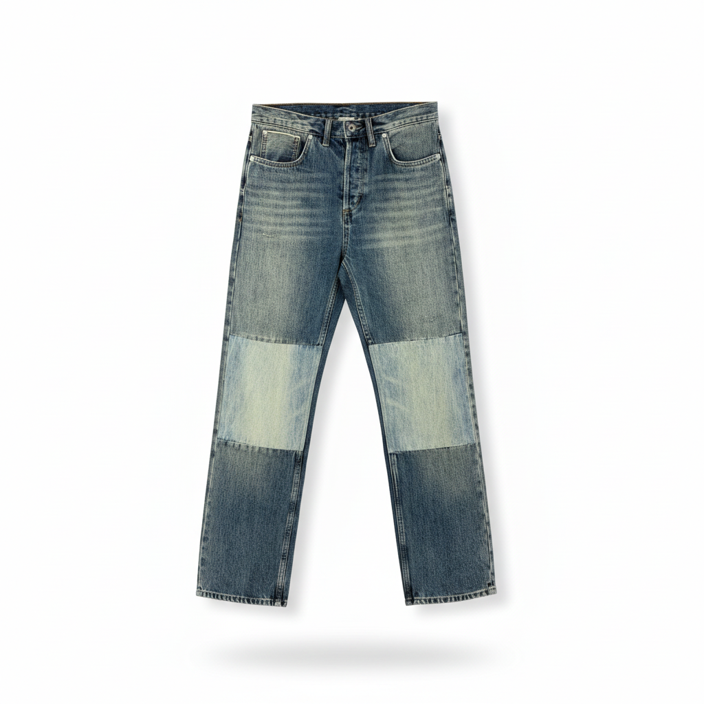 Dior Jeans with Patchwork Effect "Blue Cotton Twill"