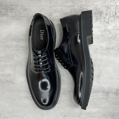 Dior Leather Derby Shoes "Black"