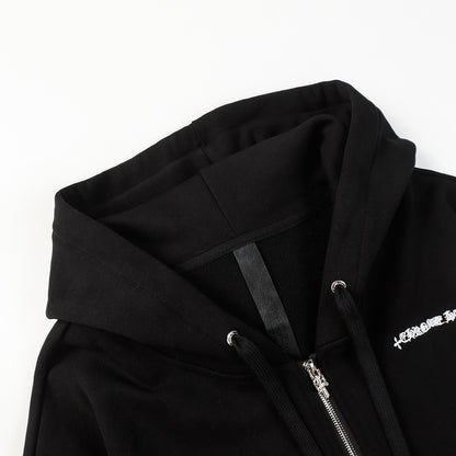 Chrome Hearts Zip-Up Hoodie "Black-White"