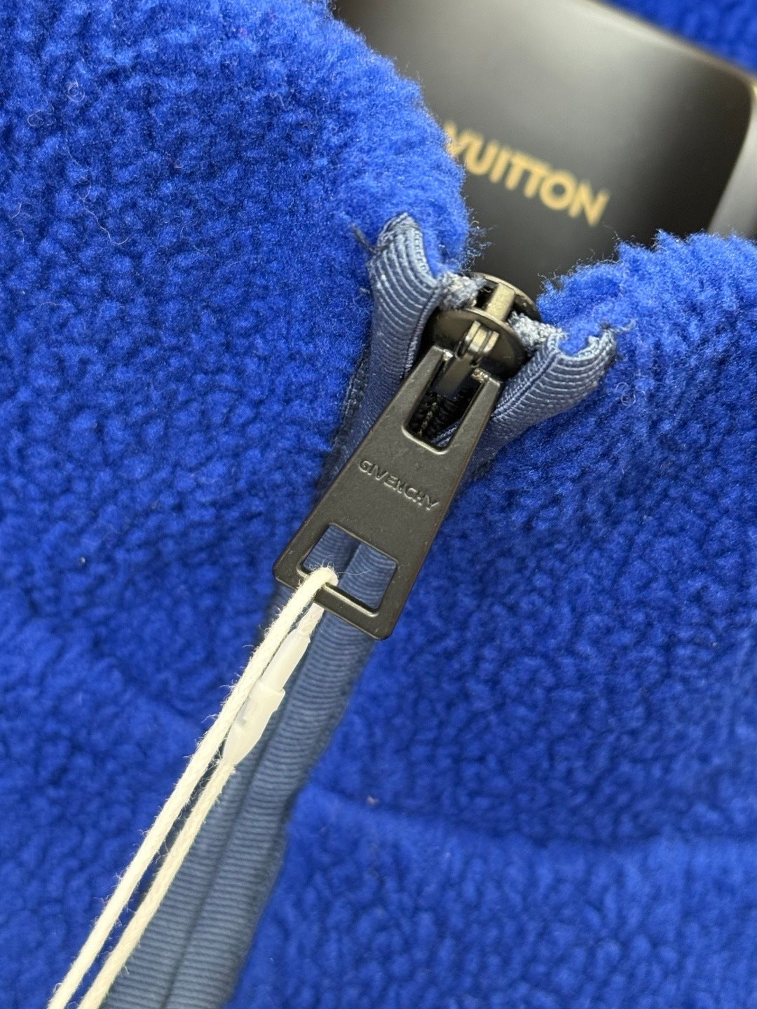 Givenchy Cotton Blend Fleece Jacket "Blue"