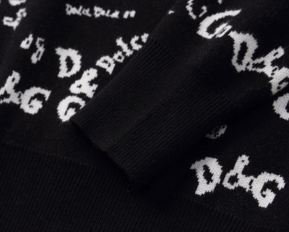 Dolce & Gabbana All-Over Logo Swater "Black-White"