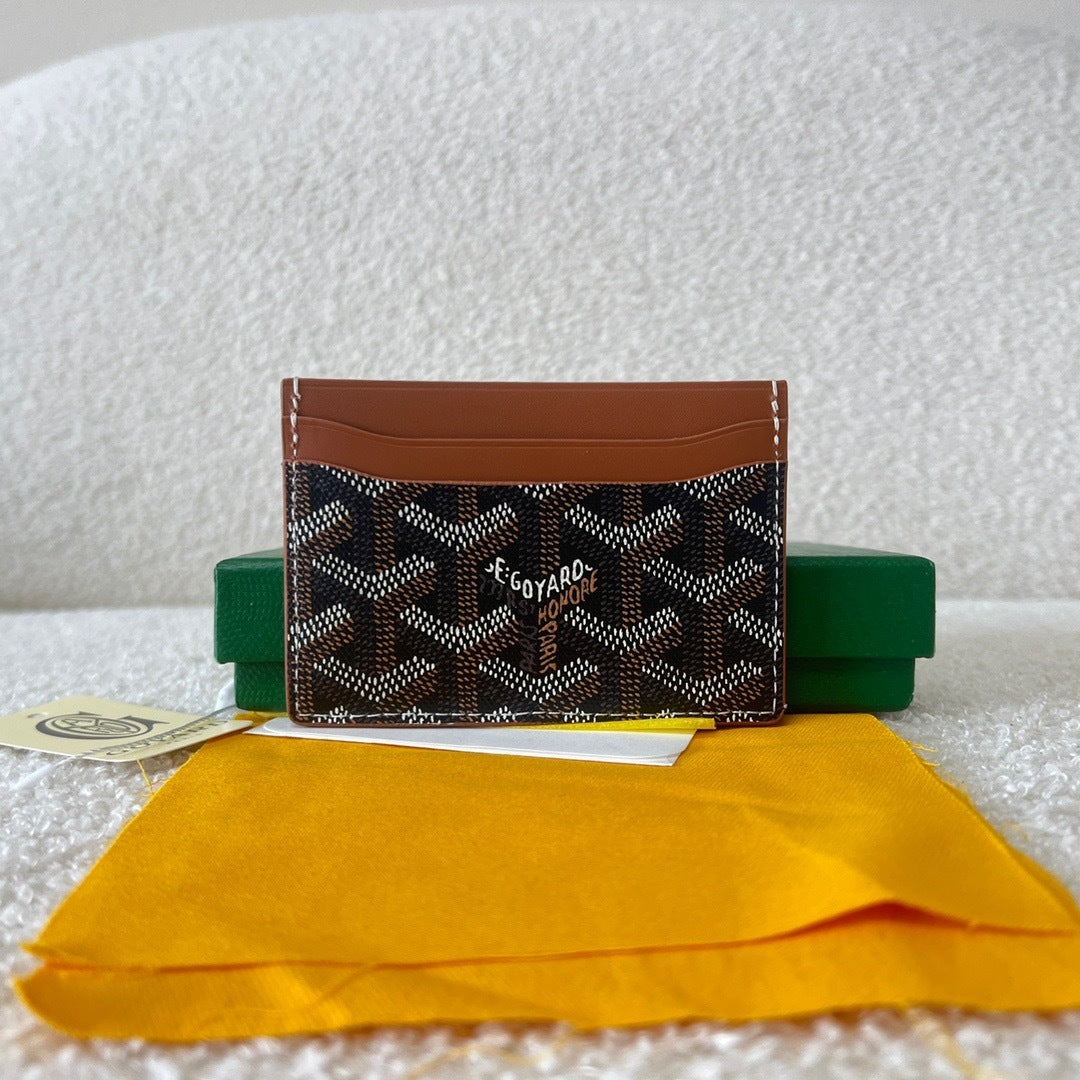 Goyard Saint-Sulpice Card Wallet “Black-Tan”