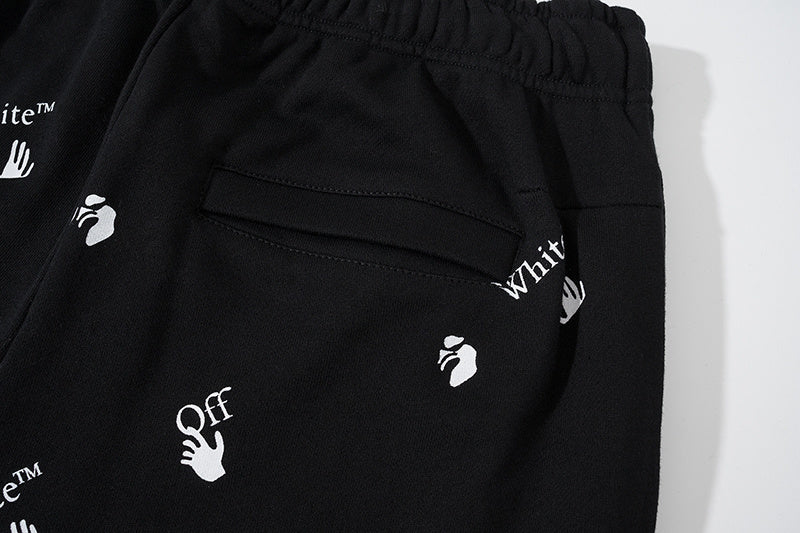 Off-White Trousers All Over Logo "Black"