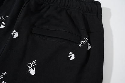 Off-White Trousers All Over Logo "Black"