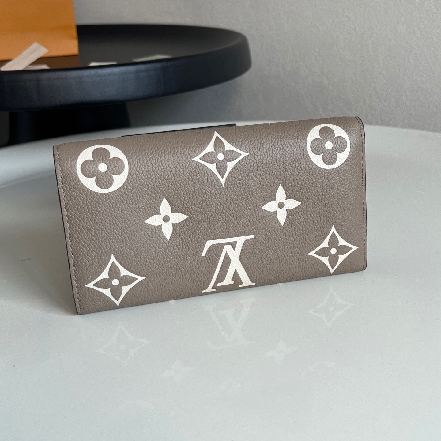 Louis Vuitton Sarah Wallet "Bicolour Monogram Empreinte Leather"