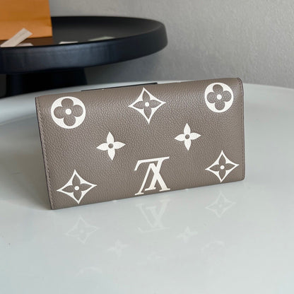 Louis Vuitton Sarah Wallet "Bicolour Monogram Empreinte Leather"