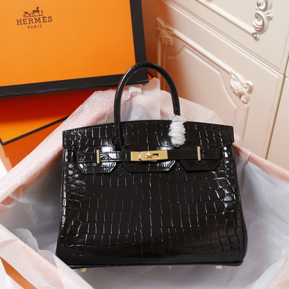 Hermès Crocodile Birking 35