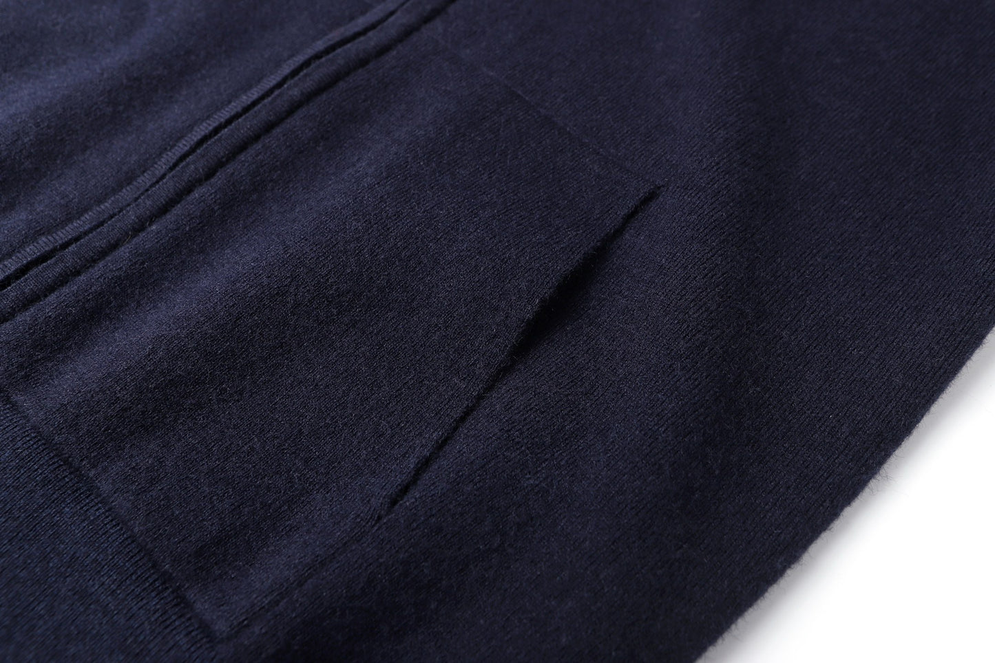 Burberry Cashmere Blend Zip Hoodie "Navy Blue"