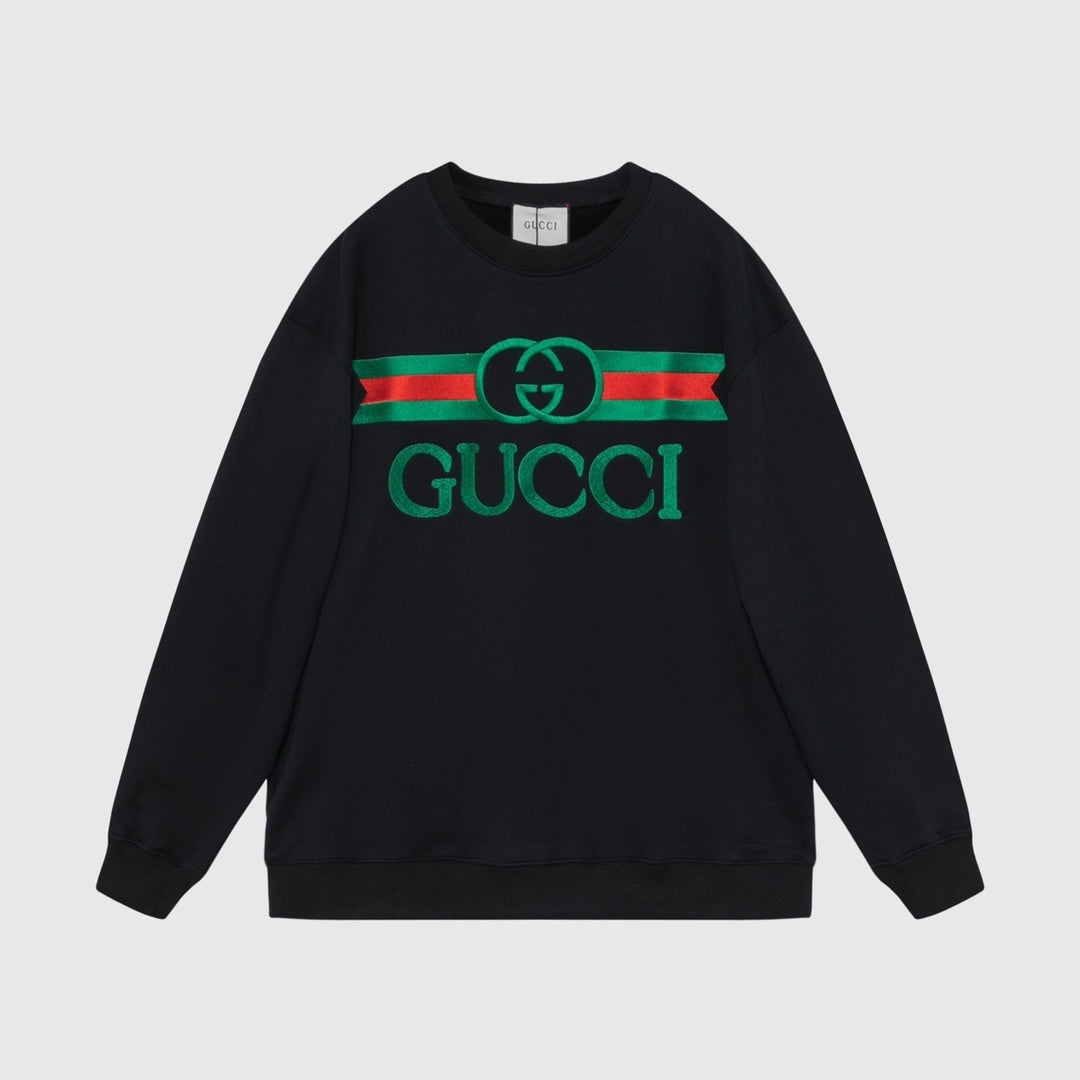 Gucci Embroided Logo Sweatshirt "Black"