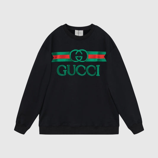 Gucci Embroided Logo Sweatshirt "Black"