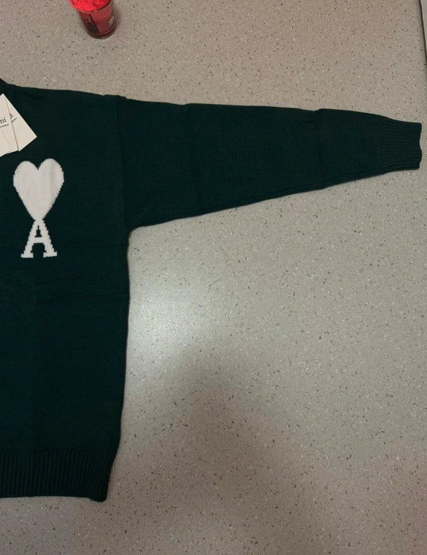 AMI Paris Ami De Coeur Sweater "Dark Green"