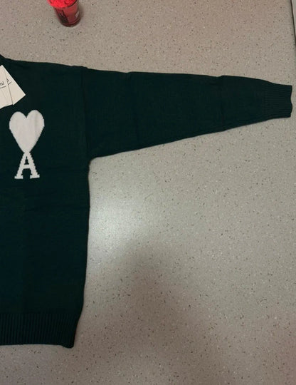 AMI Paris Ami De Coeur Sweater "Dark Green"