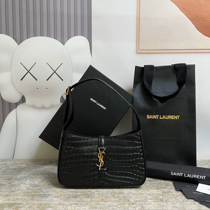 Saint Laurent Le 5 a 7 in Crocodile-Embossed Leather