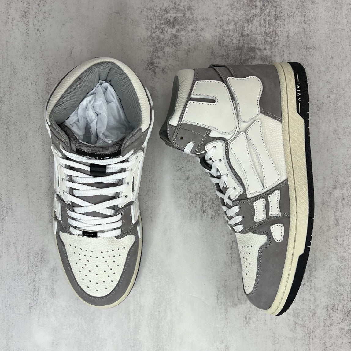 Amiri Skel Top High "White-Grey"