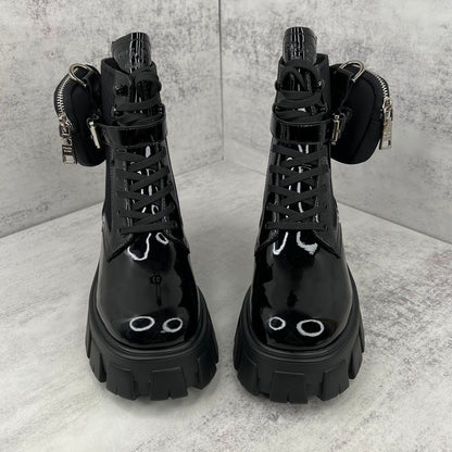 Prada Monolith Leather Boots "Black" V2
