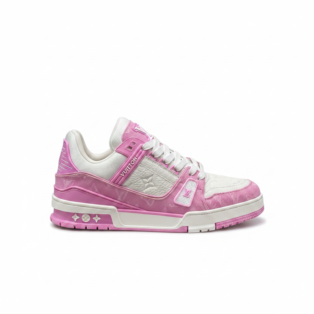Louis Vuitton LV Trainers "Pink Denim-White"