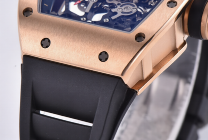 Richard Mille RM035 49.9x41.5mm Black Rubber Strap Skeleton Dial
