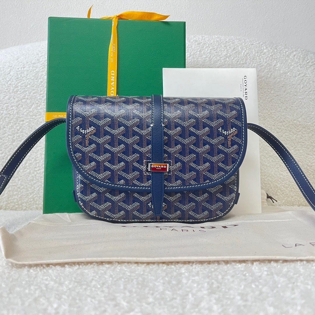 Goyard Belvedere PM Leather Handbag