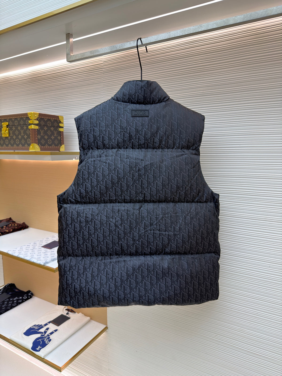 Dior Oblique Down Vest "Black Cotton-Blend Jacquard"