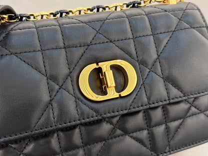 Dior Miss Caro Mini Bag "Black Macrocannage Lambskin"