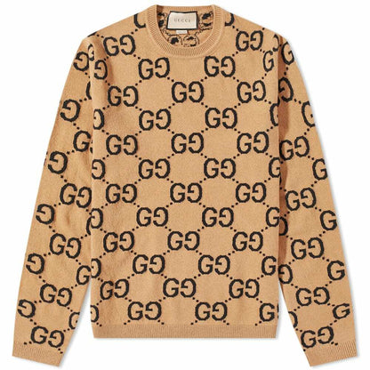 Gucci GG Intarsia Sweater "Camel"