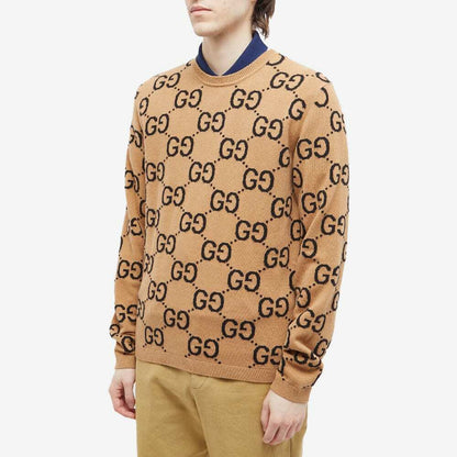 Gucci GG Intarsia Sweater "Camel"